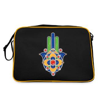 khamssa bijoux kabyle - Sac Retro - noir/or - Dos