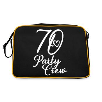 70 Party Crew 70th Birthday Party 70 Years Old - Retro Bag - black/gold - Back