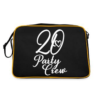 20 Party Crew 20. Geburtstag 20 Jahre alt - Retro Tasche - Schwarz/Gold - Hinten