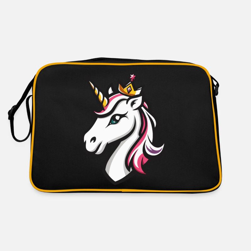 Einhorn Krone Retro Tasche