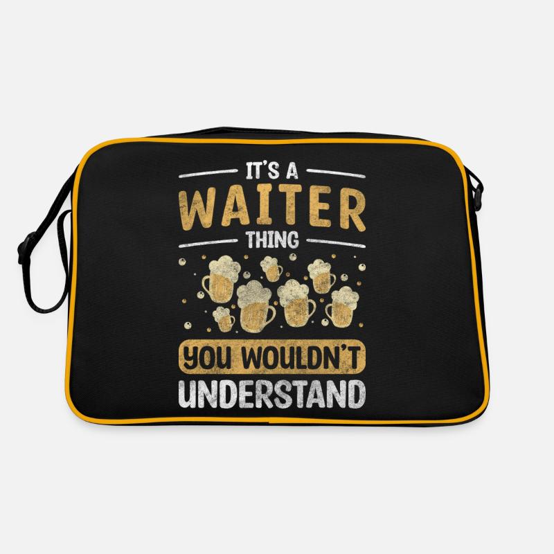 Waiter Gastronomy Profession Service Specialist Retro Bag