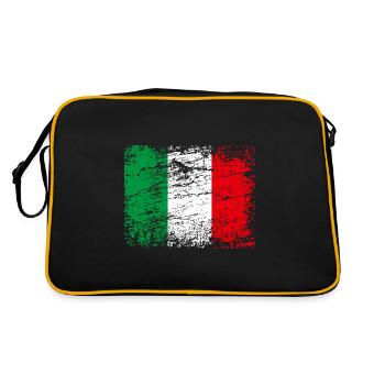 Italian flag in vintage style - Retro Bag - black/gold - Back