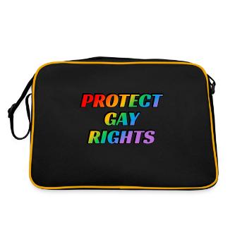 Protégez les droits des homosexuels Mois de la fierté LGBTQ - Sac Retro - noir/or - Dos
