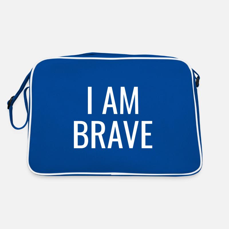Je suis courageux - Citations positives chrétiennes Sac Retro