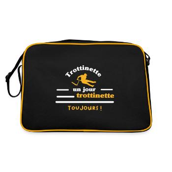 Trottinette un jours trottinette toujours - Sac Retro - noir/or - Dos