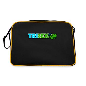 TRI REX lettering logo is the triathlon - Retro Bag - black/gold - Back