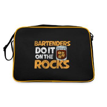 Bar Serveur Boire Humour - Sac Retro - noir/or - Dos