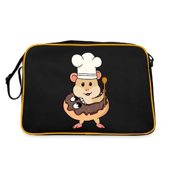 Donut Rongeur Hamster Boulanger Noël Cuire Noël - Sac Retro - noir/or - Dos
