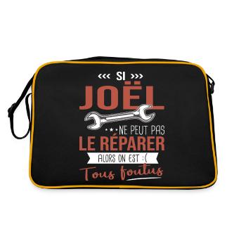 Si Joêl ne peut pas le réparer on est foutus - Sac Retro - noir/or - Dos
