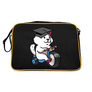 Cat Tricycle Riding Test Kids Baby Riding - Retro Bag - black/gold - Back