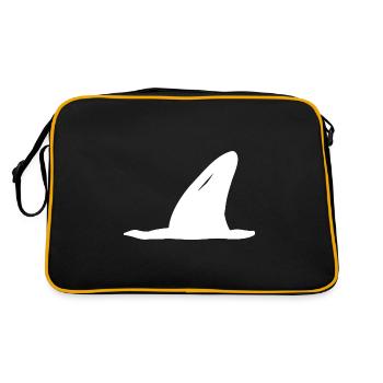 Hai Flosse, Haifischflosse Shirt Shark Kinder Kids - Retro Bag - black/gold - Back