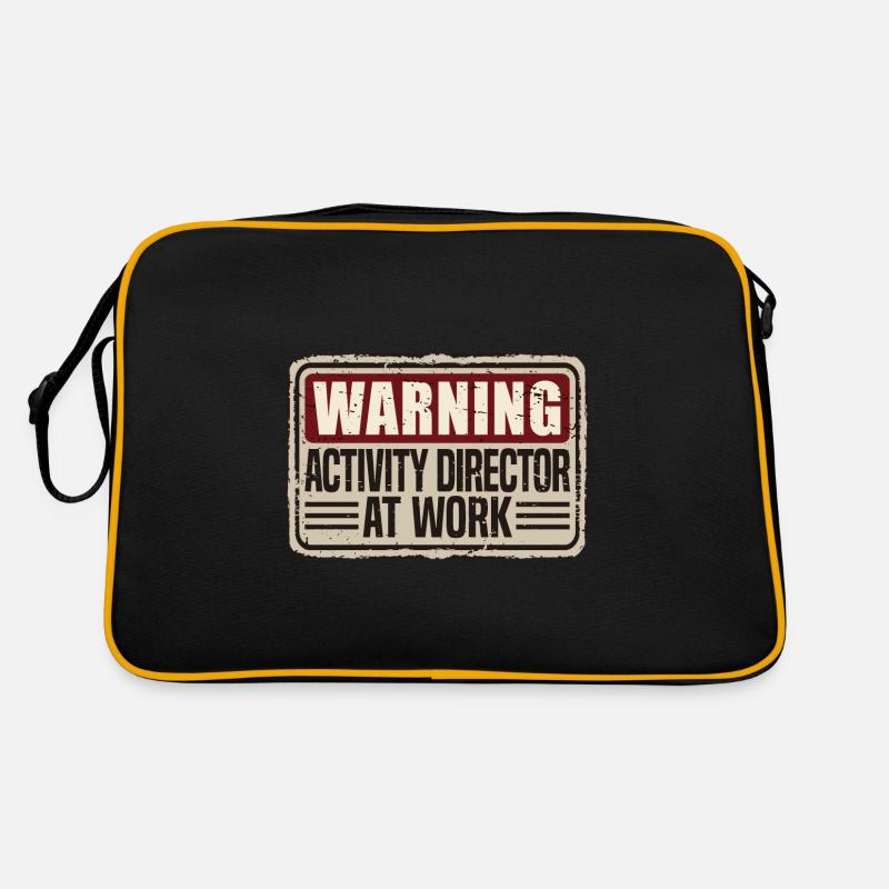 Funny Activity Director Warning: Retro Tasche