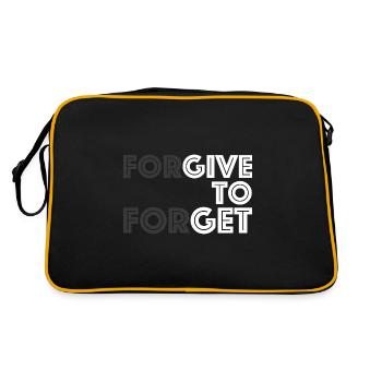 Forgive to Forget | funny sayings - Retro Bag - black/gold - Back