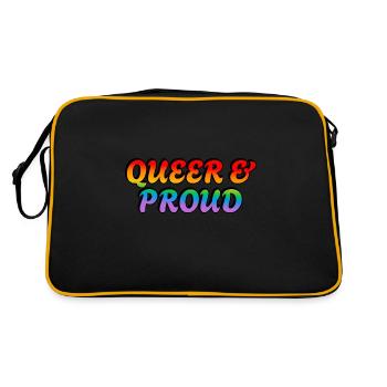 Queer et fier - Sac Retro - noir/or - Dos