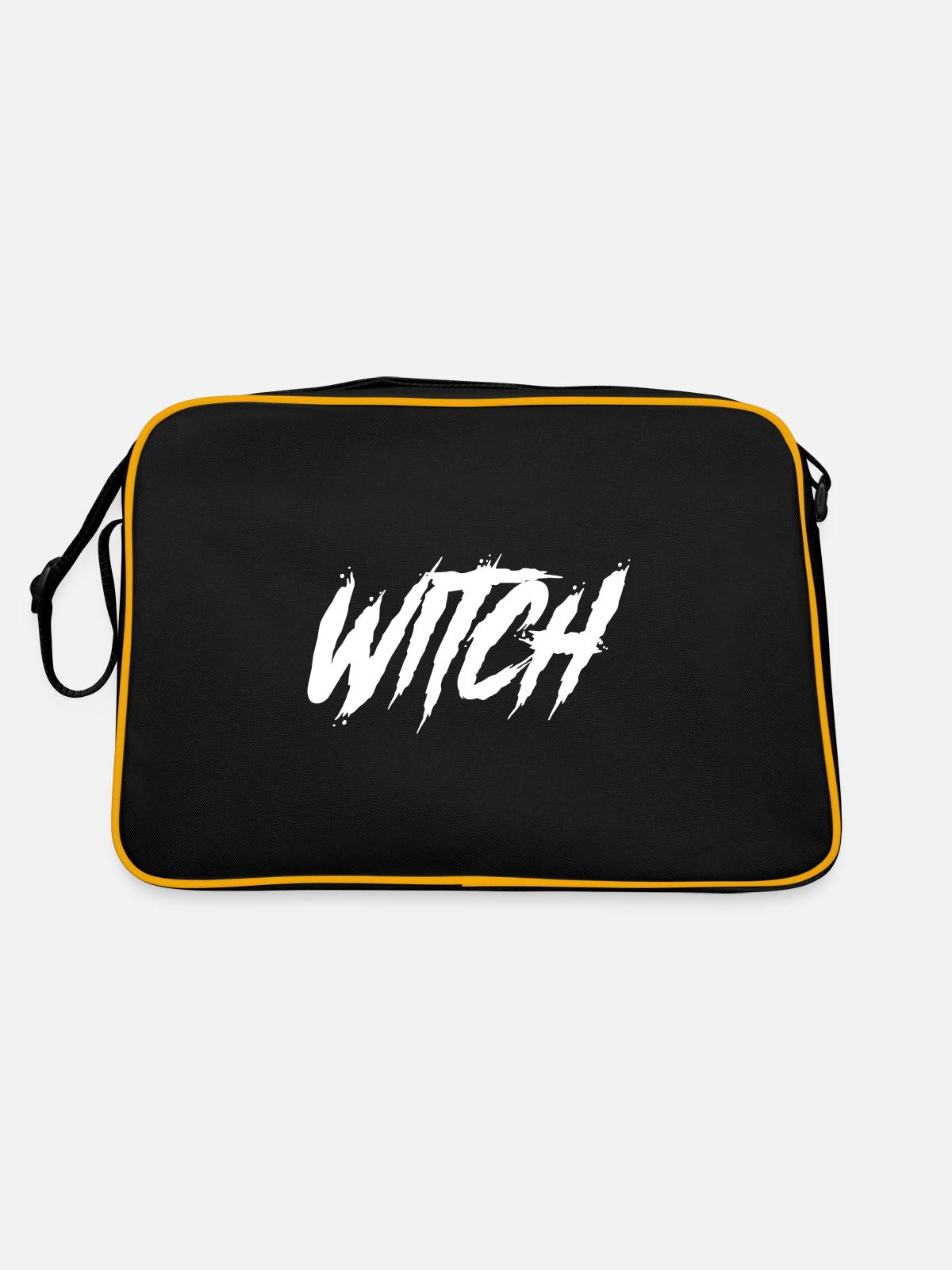 Witch Goth Hexe Gothic - Retro Bag - black/gold - Back
