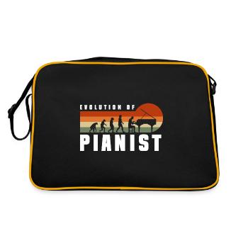 Pianiste Piano Clavier de musique classique - Sac Retro - noir/or - Dos