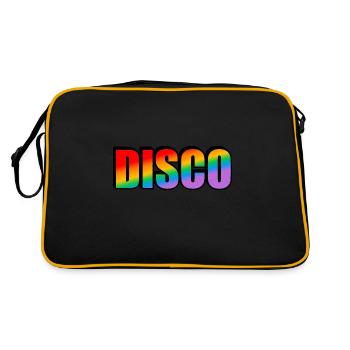 DISCO Gay rainbow pride - Sac Retro - noir/or - Dos