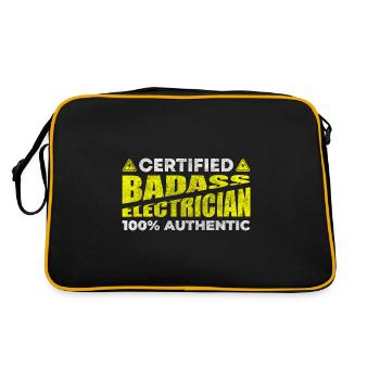 Electronics Technician Profession Voltage High Voltage - Retro Bag - black/gold - Back