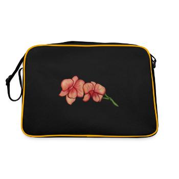Pink orchid - Retro Bag - black/gold - Back