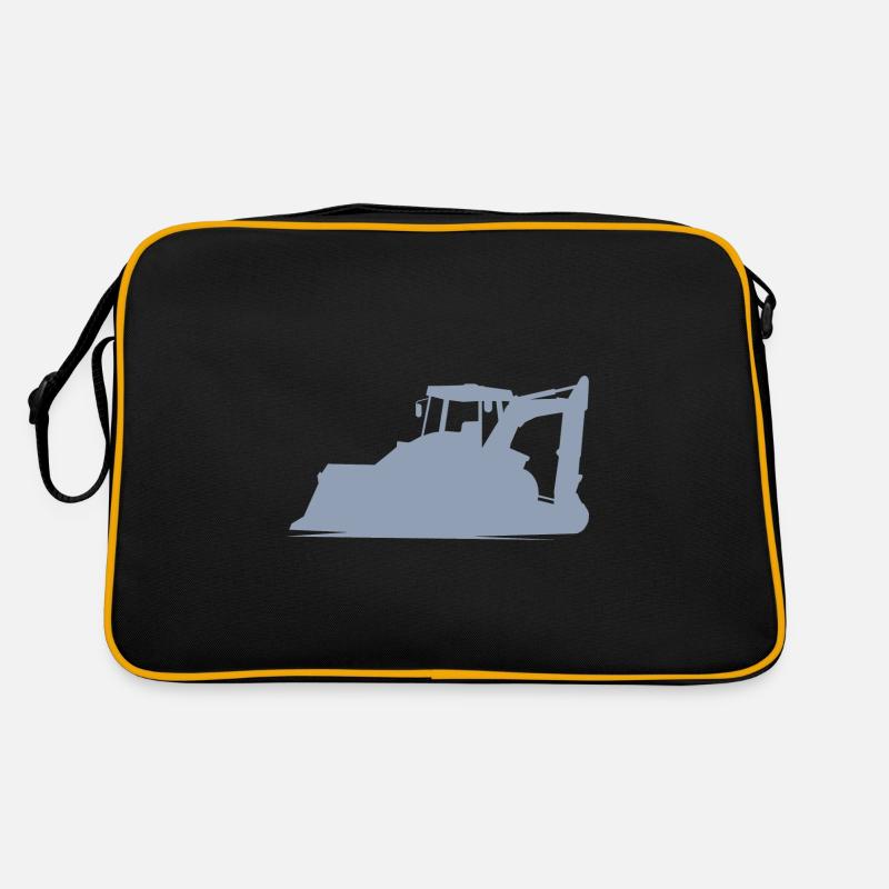 Excavator operator and construction equipment operator Silhouette – Retro Bag