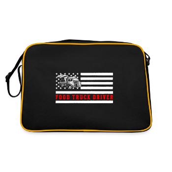 Frites Foodtrucker Fast Food Truck - Sac Retro - noir/or - Dos