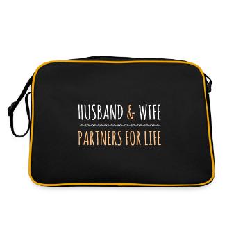 Mariage Mariage Mariage Partenaires à vie <3 - Sac Retro - noir/or - Dos
