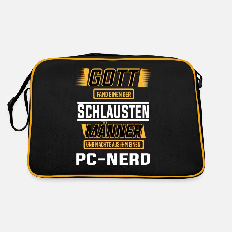 PC Nerd, einer der schlausten Männer der Welt Retro Tasche