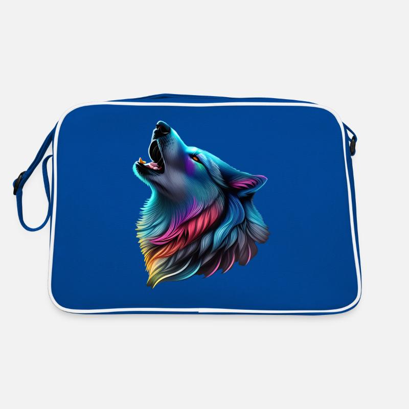Loup coloré Sac Retro