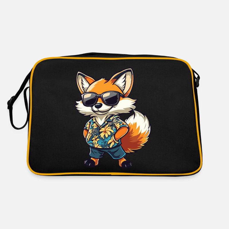 Fuchs Comic Lustig Sommer Retro Tasche
