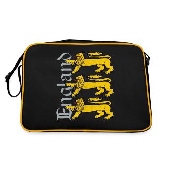 3 Lions - England - Retro Tasche - Schwarz/Gold - Hinten