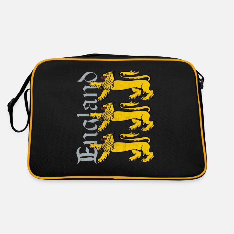 3 Lions - England - Retro Tasche - Schwarz/Gold