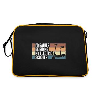 Scooter Rider E-Scooter Hybrid - Retro Bag - black/gold - Back