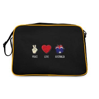 Down Under Kangaroo Pride Travail et voyages - Sac Retro - noir/or - Dos
