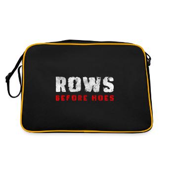 rowing machine athlete body sculling - Retro Bag - black/gold - Back
