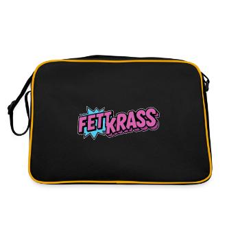 Lettrage rétro crass audacieux - Sac Retro - noir/or - Dos