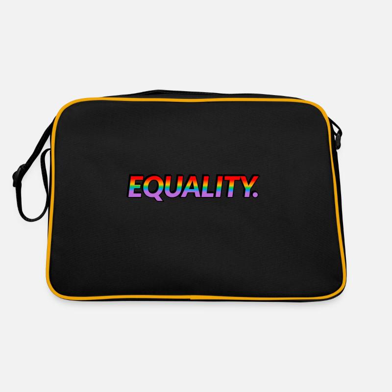 EQUALITY - rainbow text - LGBT pride month Retro Bag