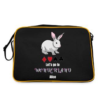 Alice au pays des merveilles - Sac Retro - noir/or - Dos