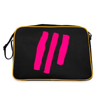 Rayures - Rose - Sac Retro - noir/or - Dos