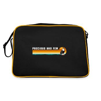Vogel Urlaub Natur Südamerika - Retro Tasche - Schwarz/Gold - Hinten
