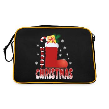 Bottes de Noël du Père Noël avec cadeaux - Sac Retro - noir/or - Dos