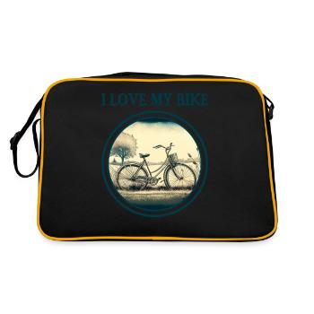 J’aime mon vélo - Sac Retro - noir/or - Dos