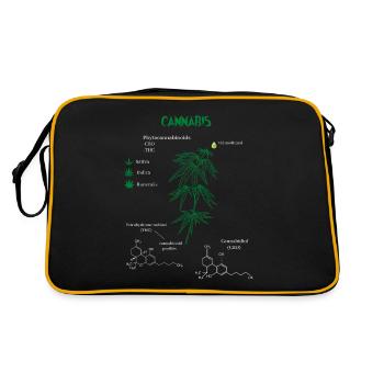 Formule chimique de cannabis - Sac Retro - noir/or - Dos
