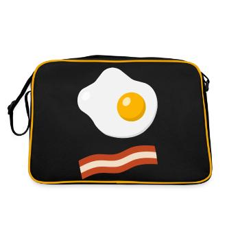 Minimal Bacon & Egg - Retro Tasche - Schwarz/Gold - Hinten