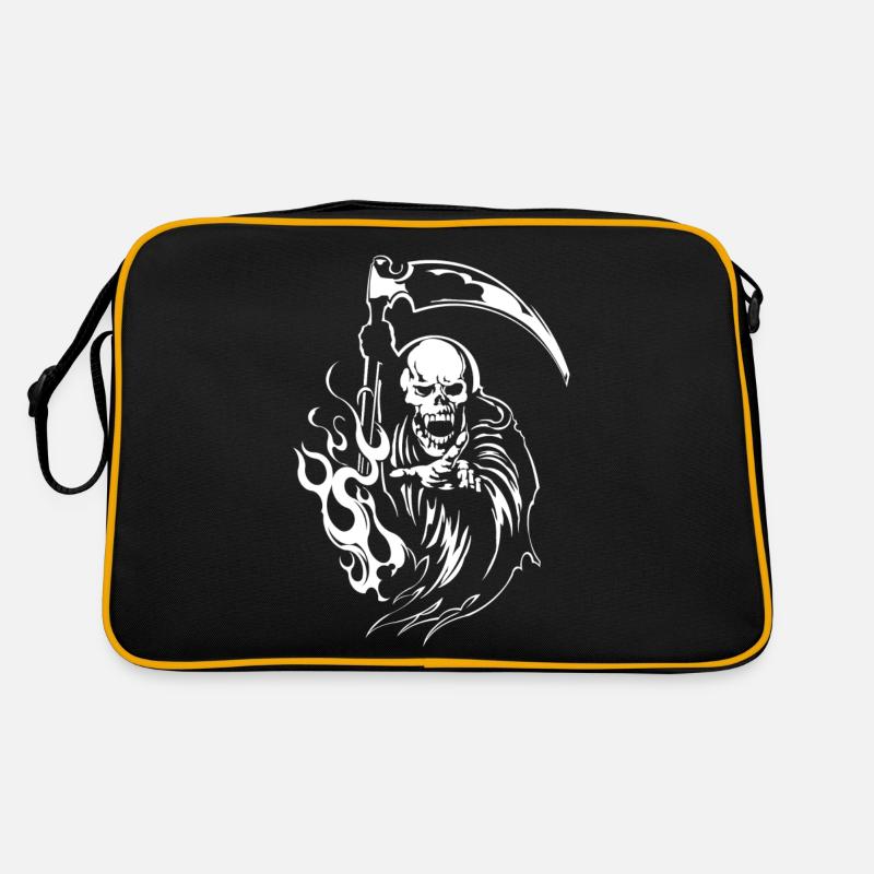 Sensenmann - Retro Tasche - Schwarz/Gold