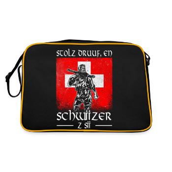 Tell - Schwiizer - Stolz - Retro Bag - black/gold - Back