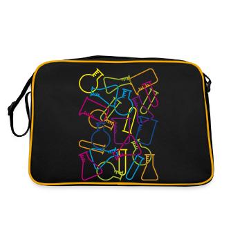Large Laboratory Glassware - Retro Bag - black/gold - Back
