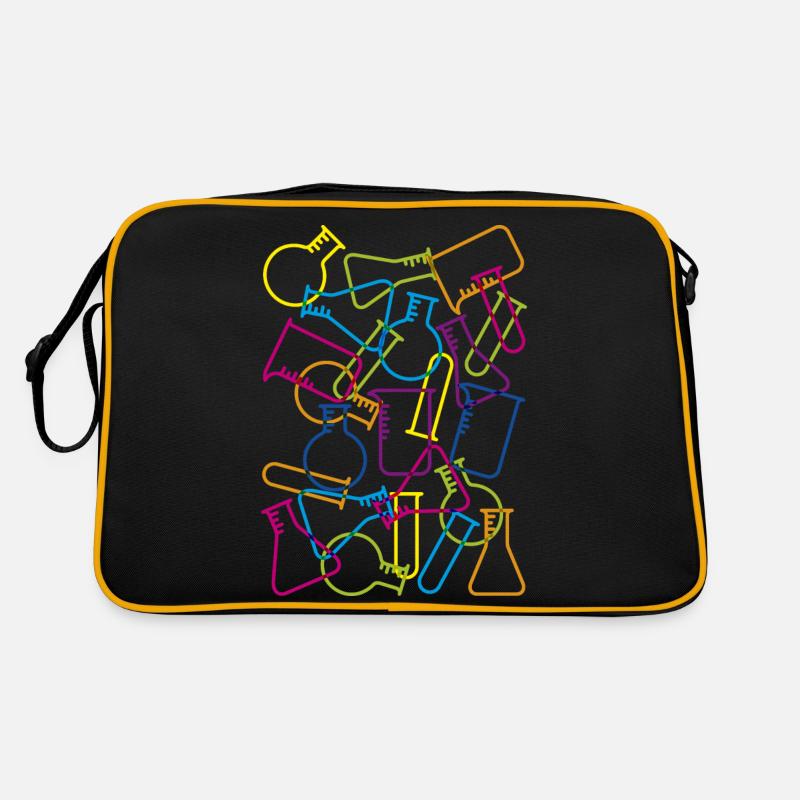 Large Laboratory Glassware - Retro Bag - black/gold