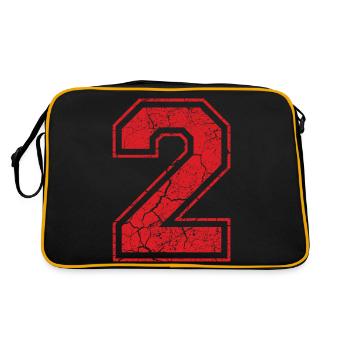 2 two zwei red rot (uk) - Retro Bag - black/gold - Back