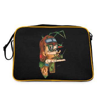 Sauterelle avec des lunettes - Sac Retro - noir/or - Dos
