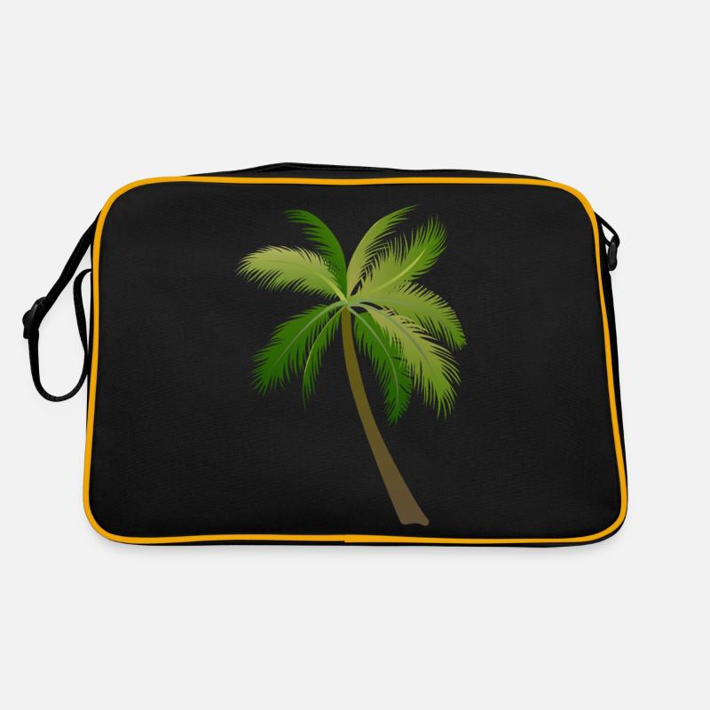 Palmen Baum Palmen - Retro Tasche - Schwarz/Gold